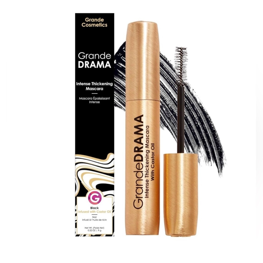 NEW Grande Cosmetics Grande Drama Intense Thickening Mascara Black Gold OS